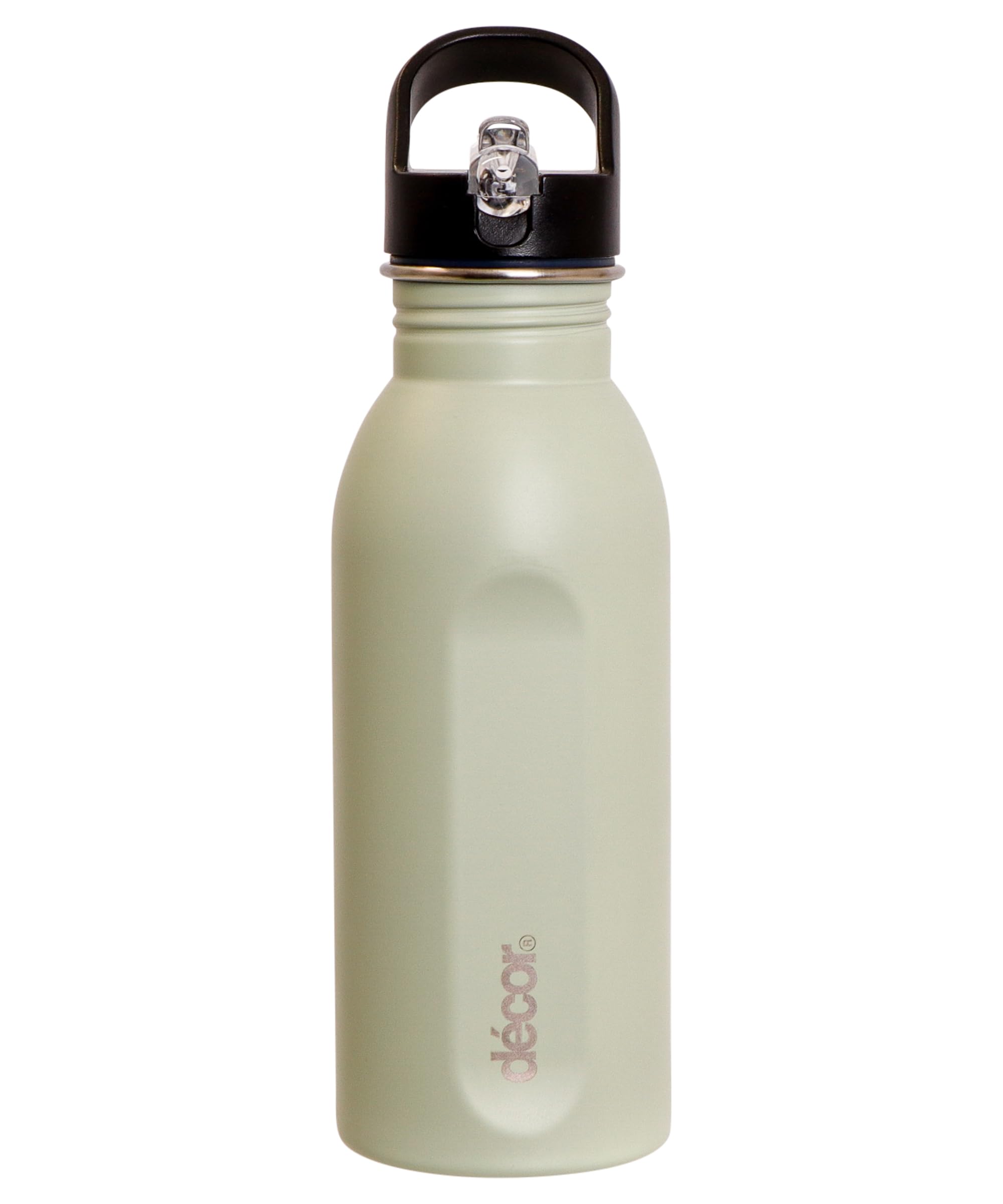 Décor Snap n Seal 500ml Stainless Steel Water Bottle with Straw, BPA Free