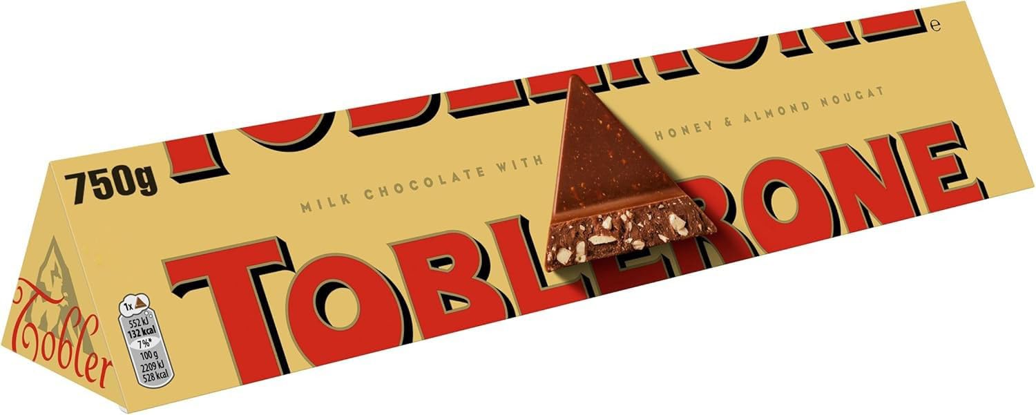 Toblerone Milk Chocolate Bar with Honey & Almond Nougat 750g (£5.79 S&S)