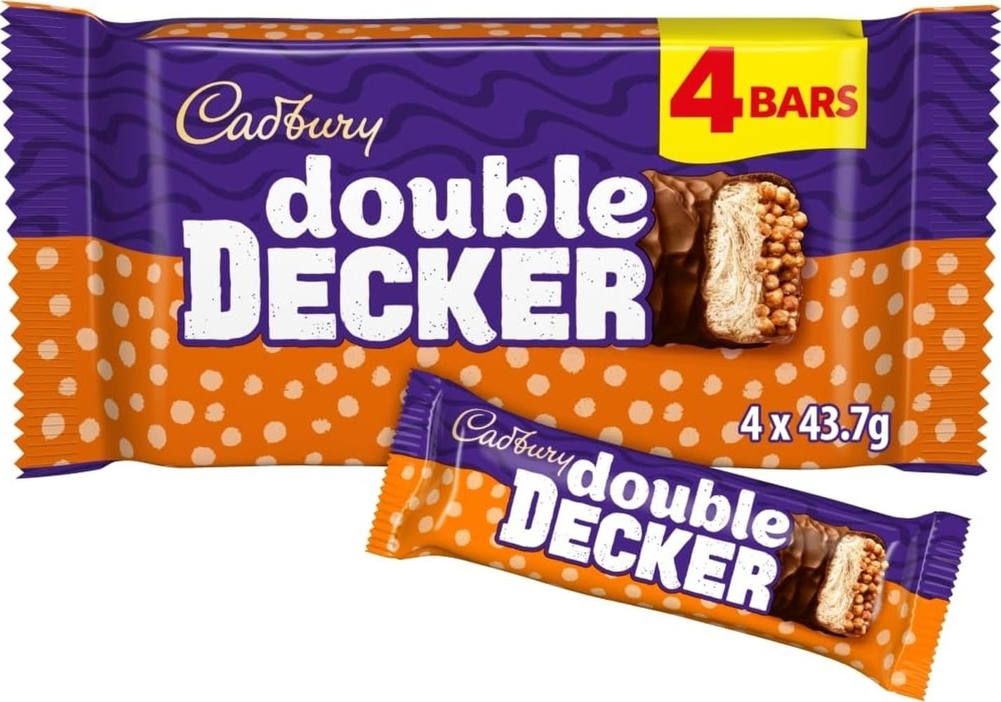 Cadbury Double Decker Chocolate Bar Multipack 4x43.7g - 174.8g (£1.28 / £1.14 S&S)