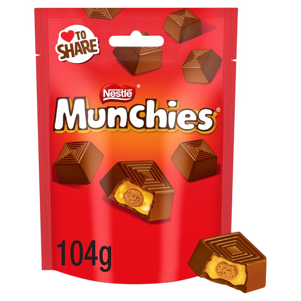Munchies Milk Chocolate & Caramel Sharing Bag 104g - Clubcard Price