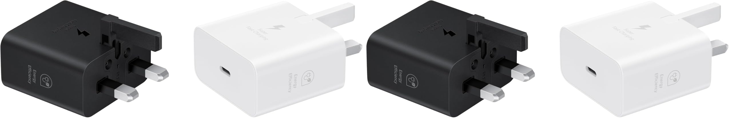 Samsung Galaxy Official 25W Super Fast Charging Travel Adapter (without USB-C to C Data Cable), Black (Pack of 2)