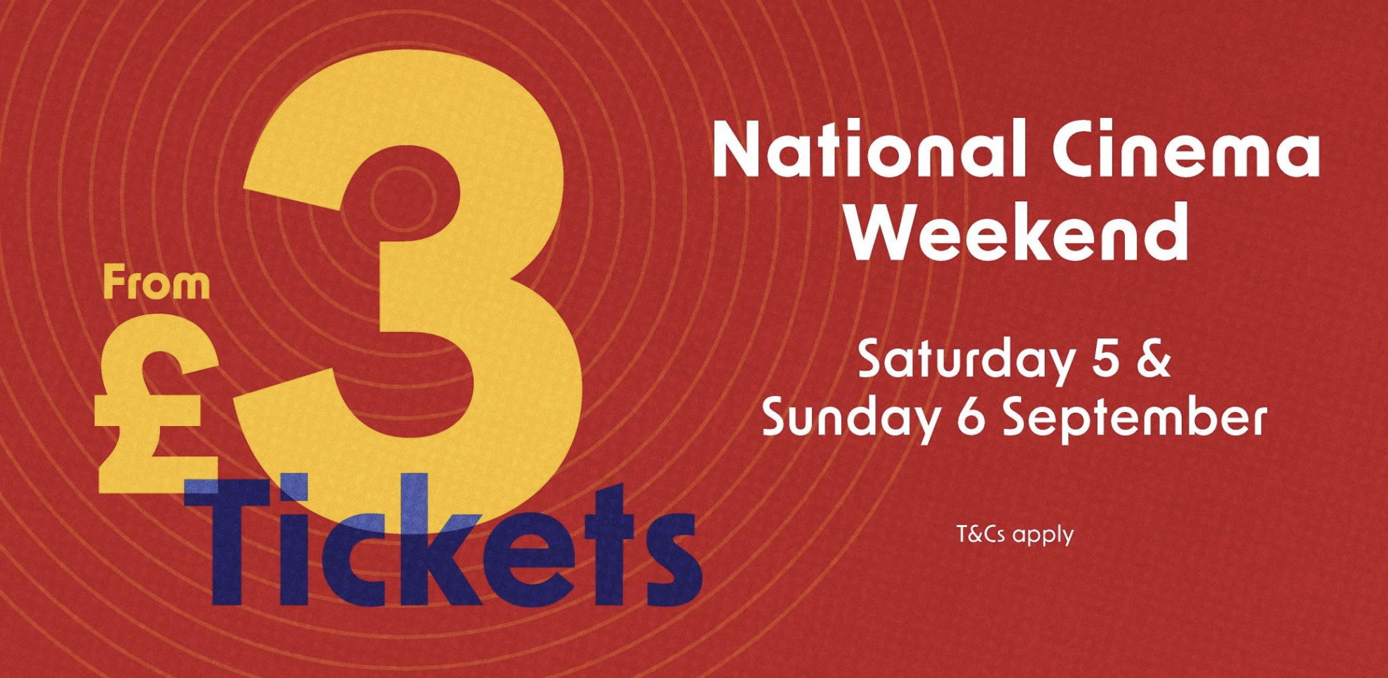 National Cinema Weekend - £3 Tickets (Select Location)
