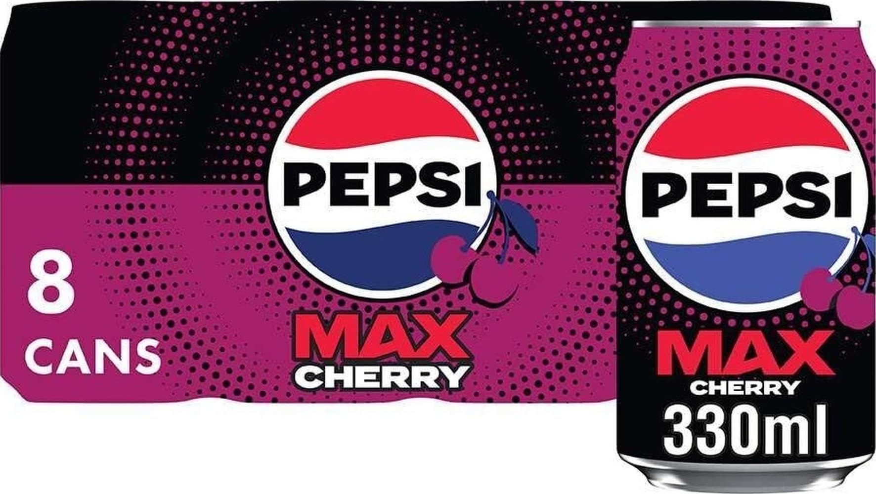 Pepsi Max Cherry Maximum Cherry Cans, 8 x 330ml (With Voucher) / S&S - £2.80 (w/Voucher)