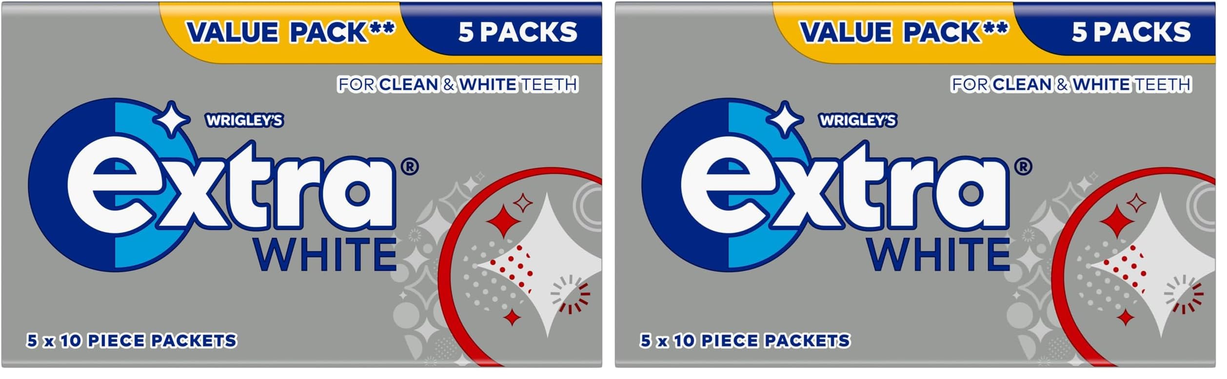 Extra White Chewing Gum, Sugar Free, Pack of 12 (S&S £3.26)