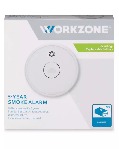 Workzone Smoke Alarm , Battery service life 5 years