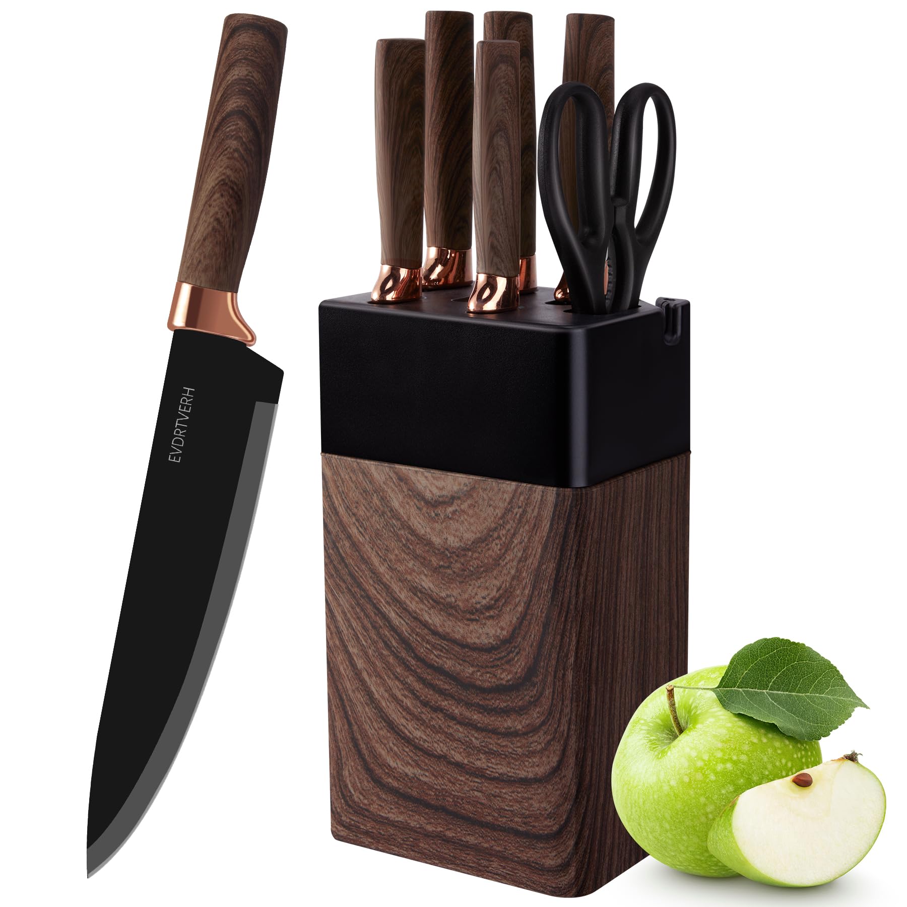 lapelux Knife Set,6 Piece Kitchen Knife Set-Kitchen Knives with Block - Sold by zhihanche ltd / FBA