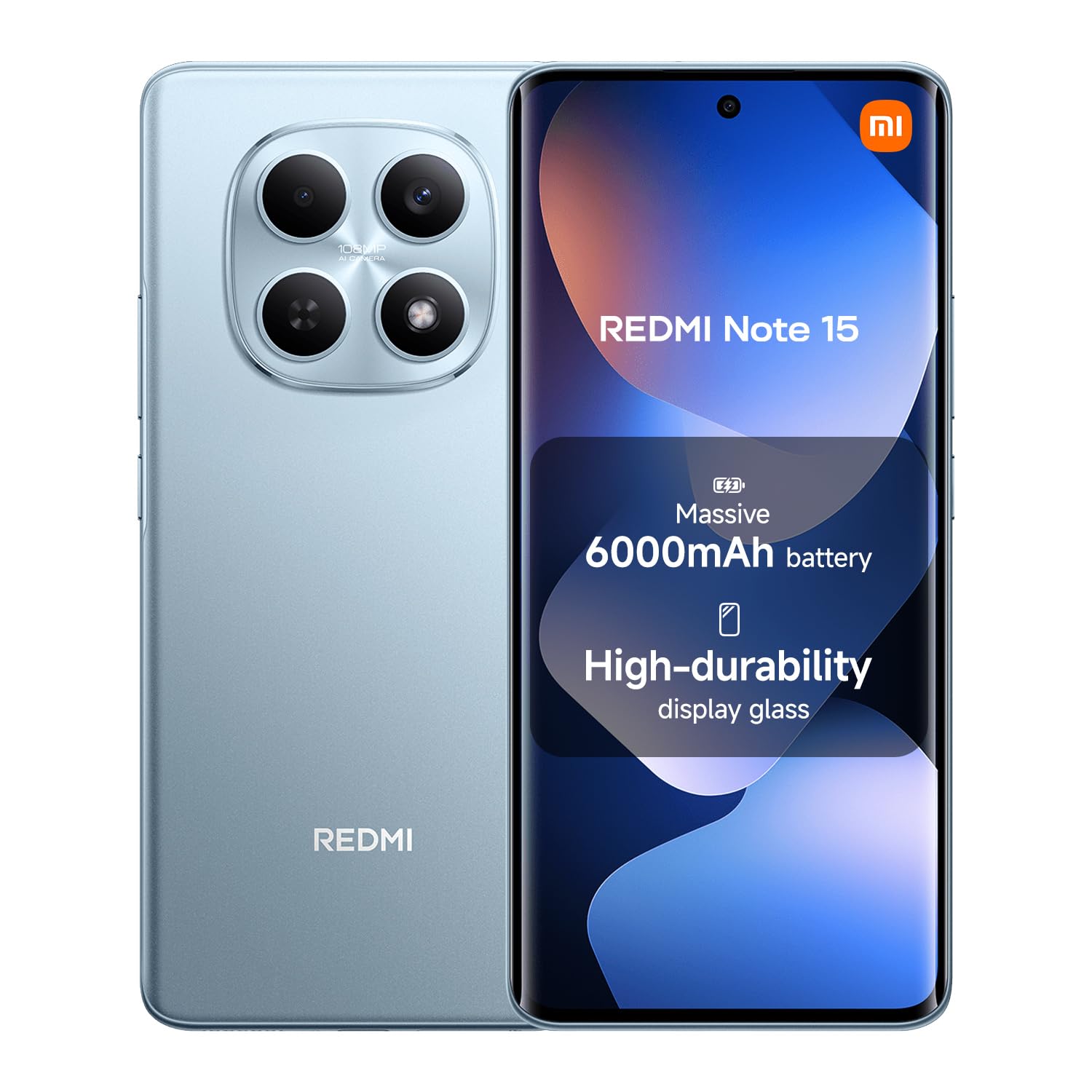 XIAOMI REDMI Note 15 4G Smartphone 8GB 256GB Glacier Blue 6000mAh 108MP Camera - Amazon EU