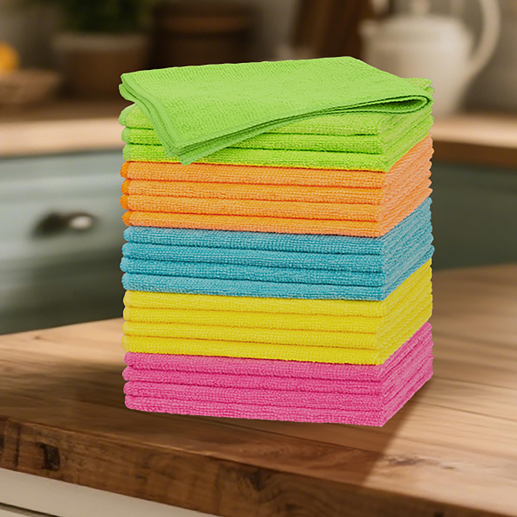 20 Pack Microfiber Cleaning Cloths (Multi Colour) - discount at checkout - Sold by Amazon Haul