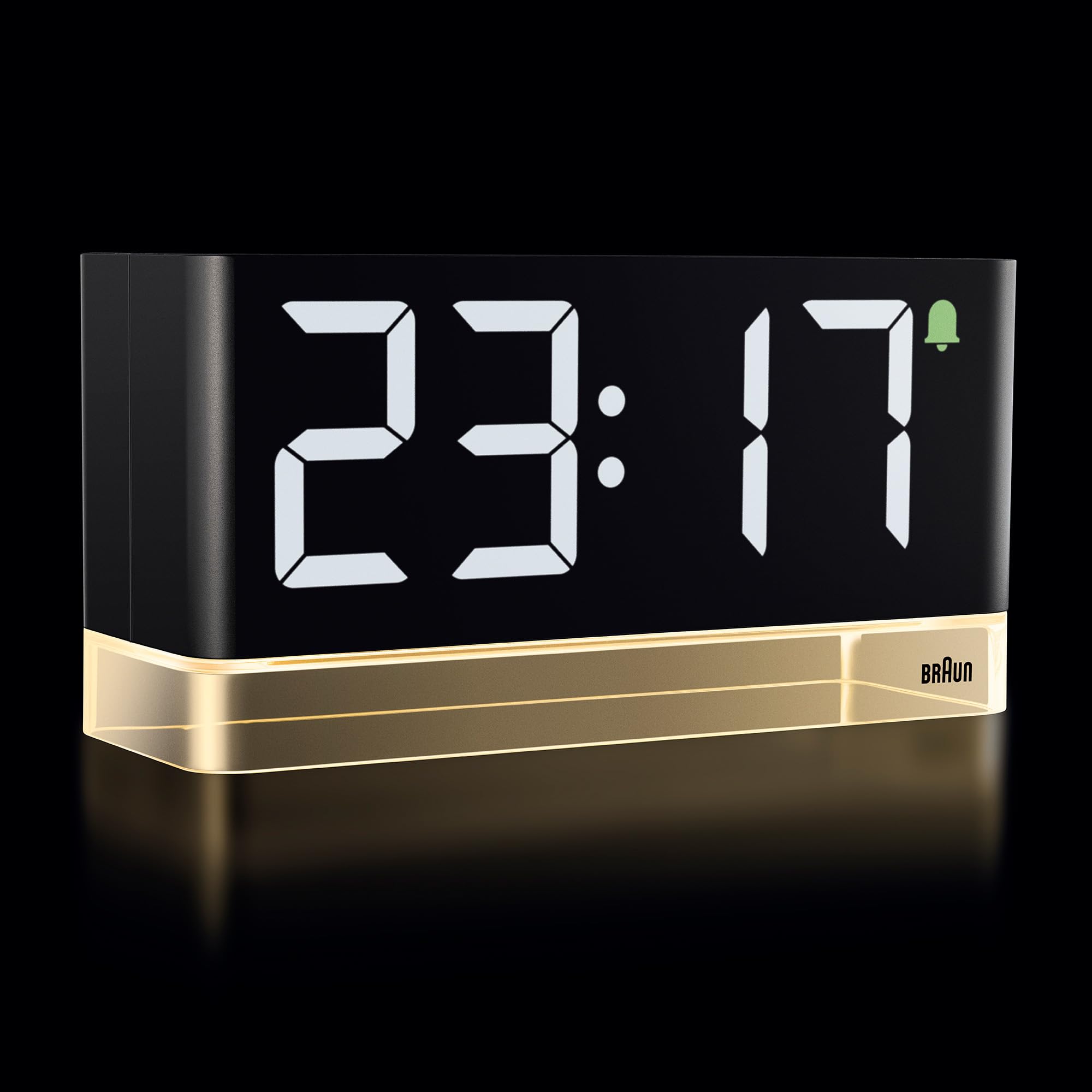 Braun Digital Alarm Clock, Extra Large LED Display, Touch Snooze Zone, Quick Set, Beep Alarm, Black, BC27B - Sold by Wrist Oasis / FBA