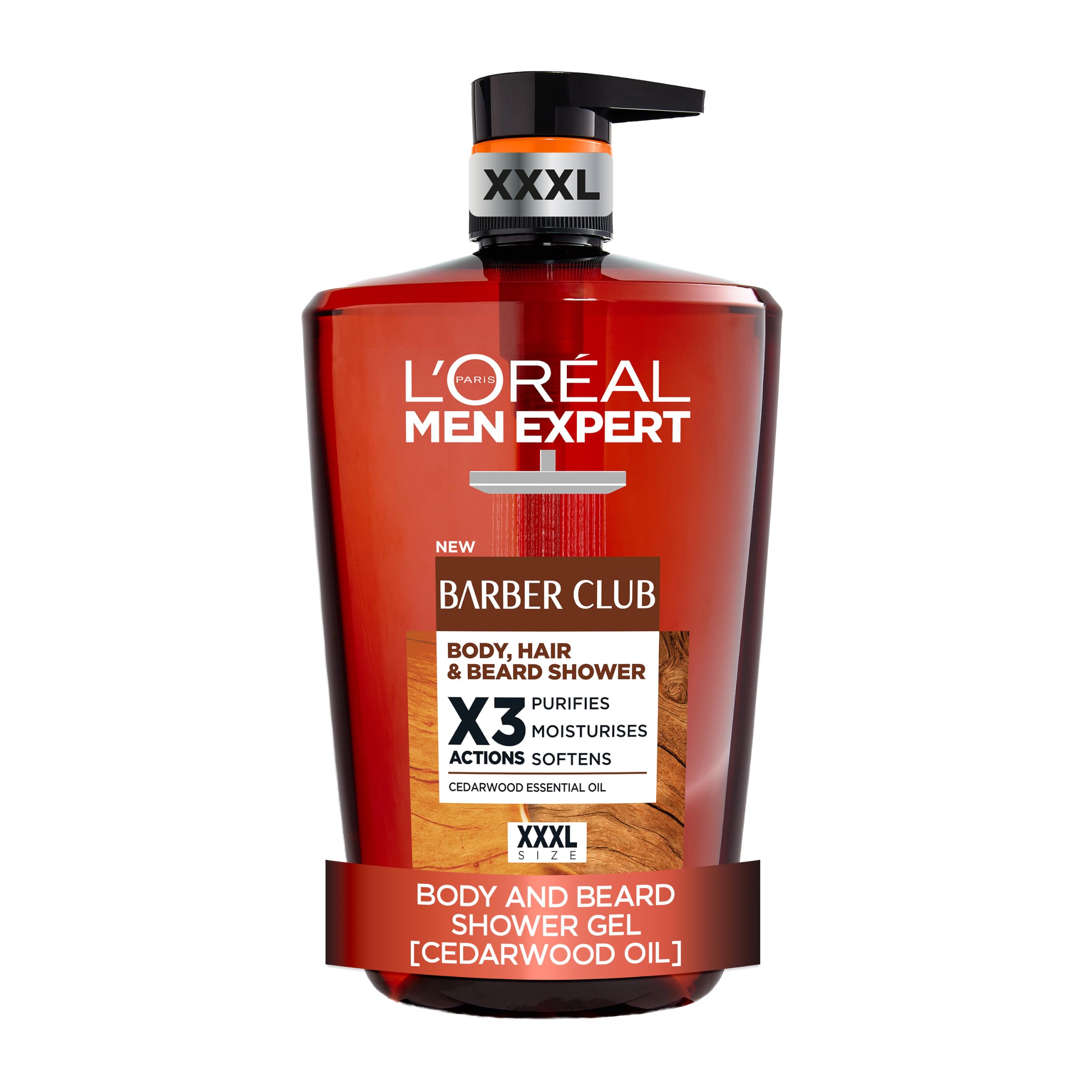 LOréal Paris Men Expert Shower Gel Barber Club Body Wash XXXL 1L Pump (£5.67 / £5.08 with S&S)
