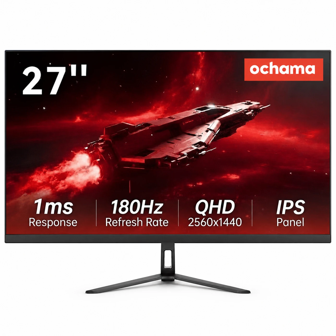 Ochama 27 Inch Gaming Monitor, 2K QHD IPS 180Hz Computer Display and free mechanical USA Keyboard - discount applied at checkout