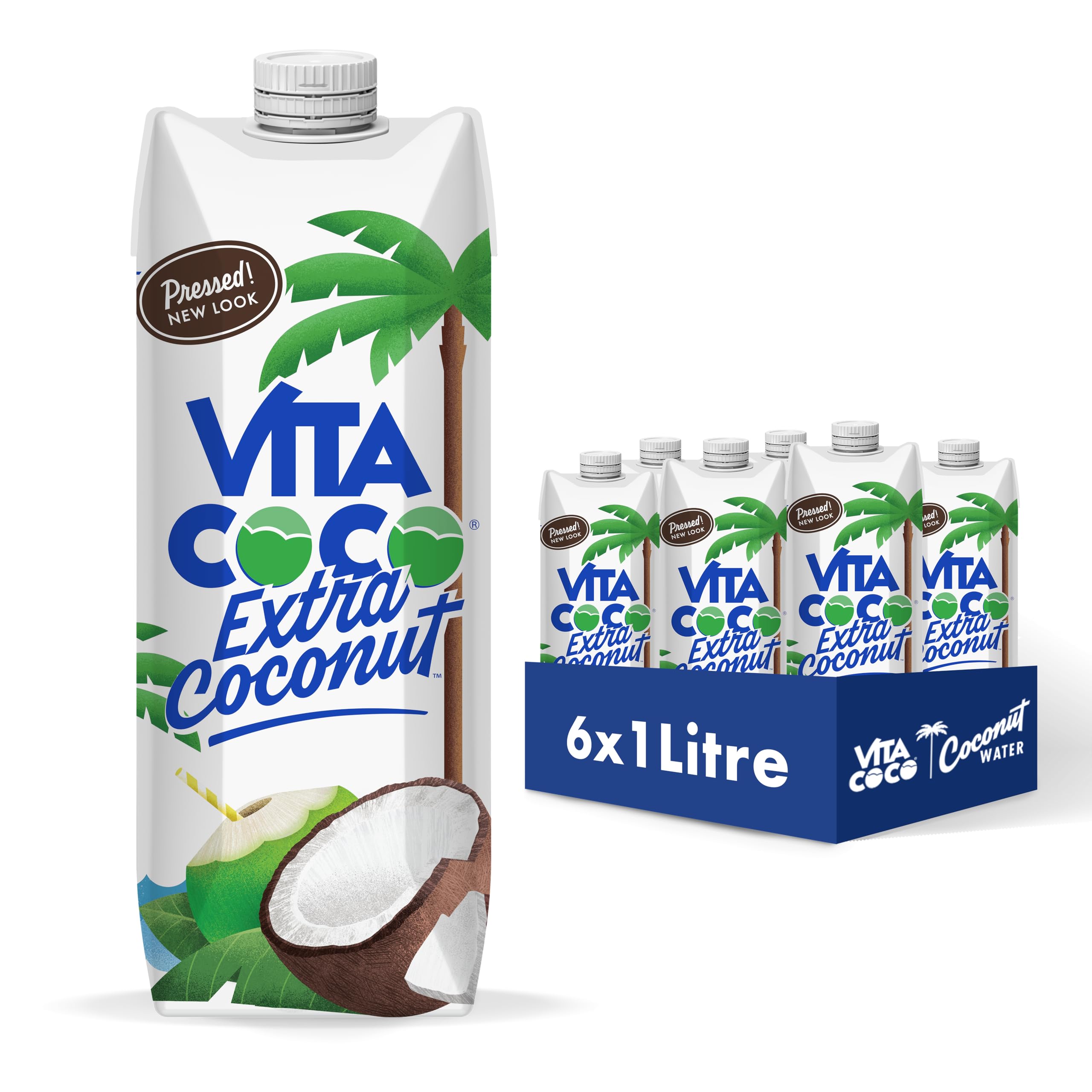 Vita Coco Extra Coconut Water Multipack 6 x 1L - Vitamin C & Potassium