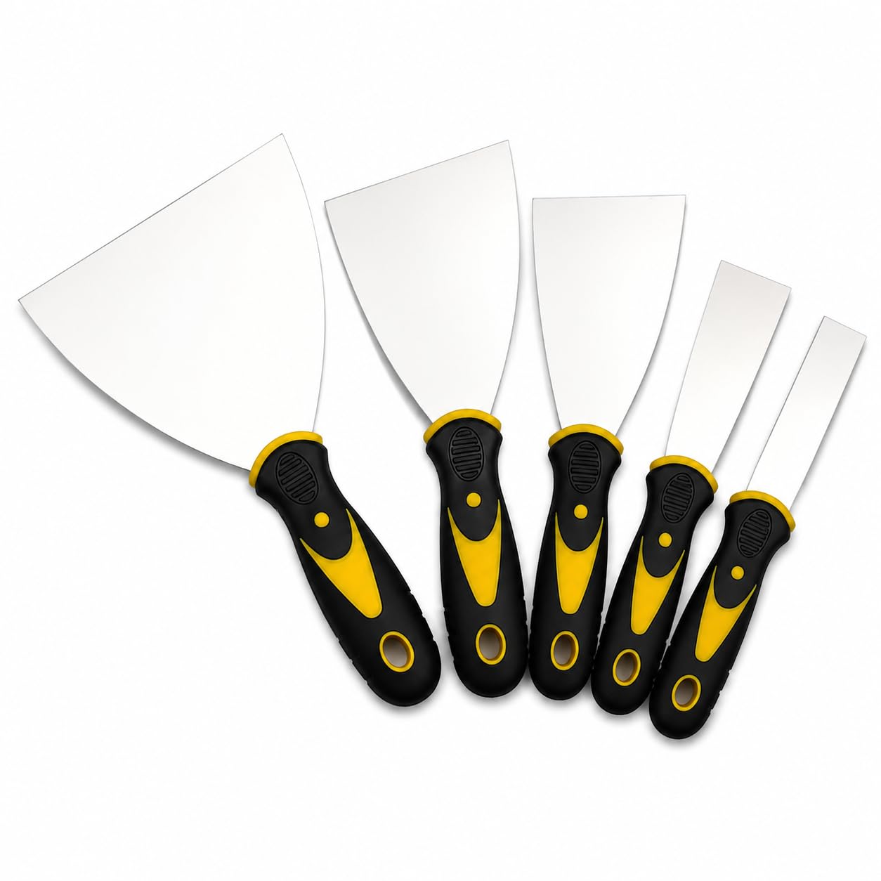 5-Piece Putty Knife Set, 1–5 Inch Scraper and Spackle Knives (Ships by and sold by Amazon Haul) - Free Delivery with £15 Spend
