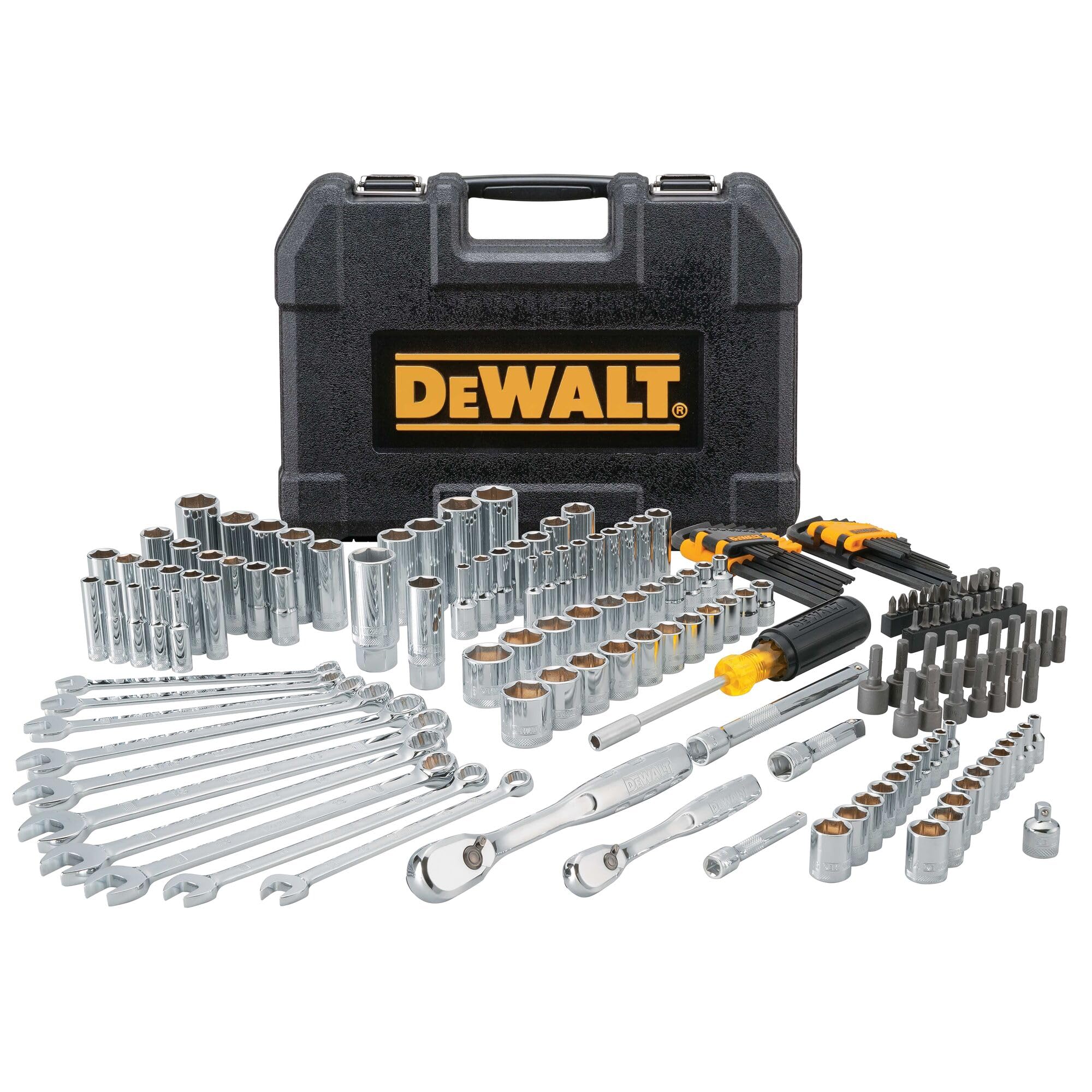 DEWALT Mechanics Tool Set, 1/4 and 3/8 Inch Drive, SAE, 172-Piece (DWMT81533). Sold & dispatched by Amazon US