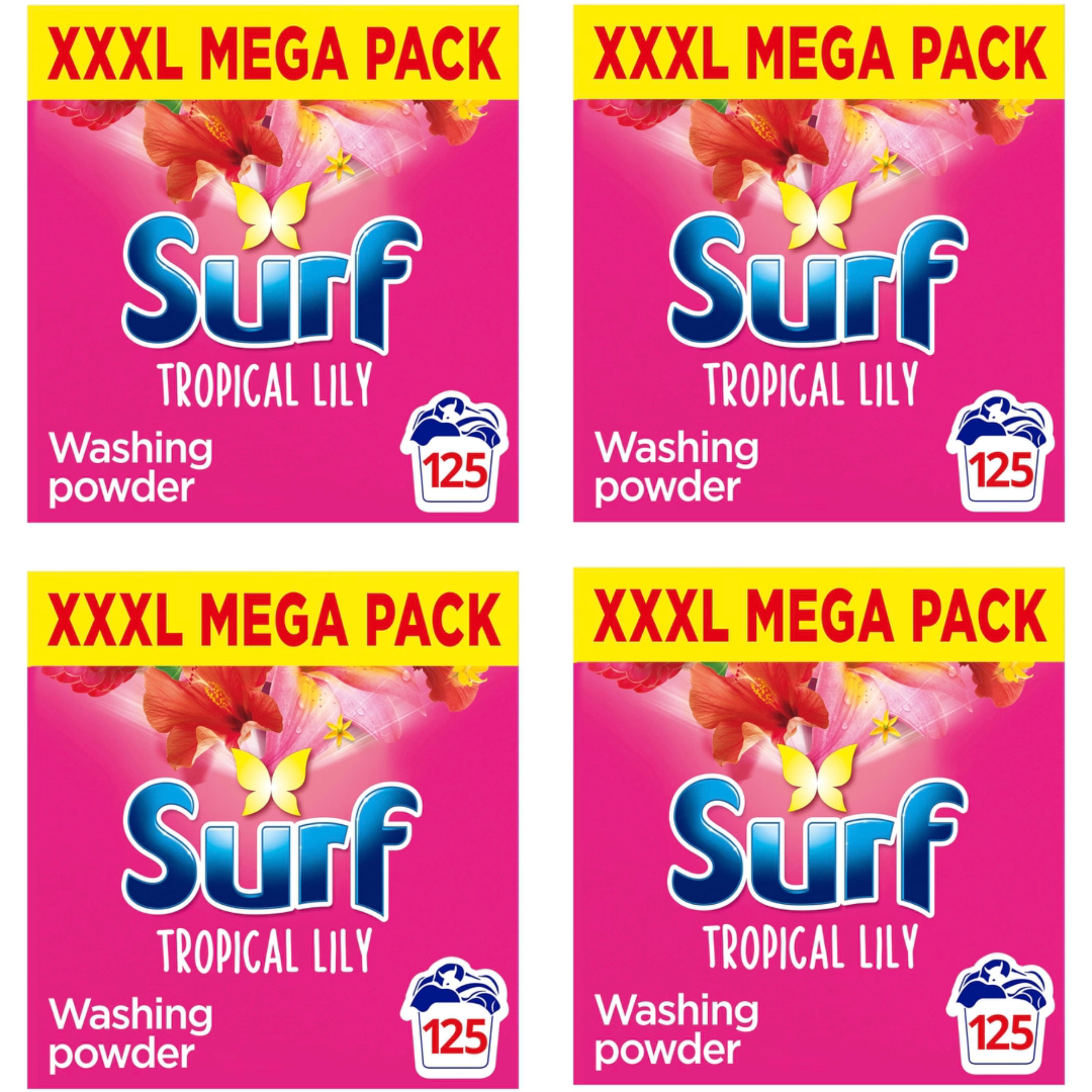 4 x Surf Laundry Powder Tropical Lily 125 Washes, 6.5kg (£7.91 a Box) £24.86 - £28.36 with S&S