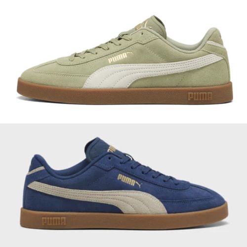 Puma Club II Era Suede Sneakers, 7-12, Blue or Green (blue link in description)
