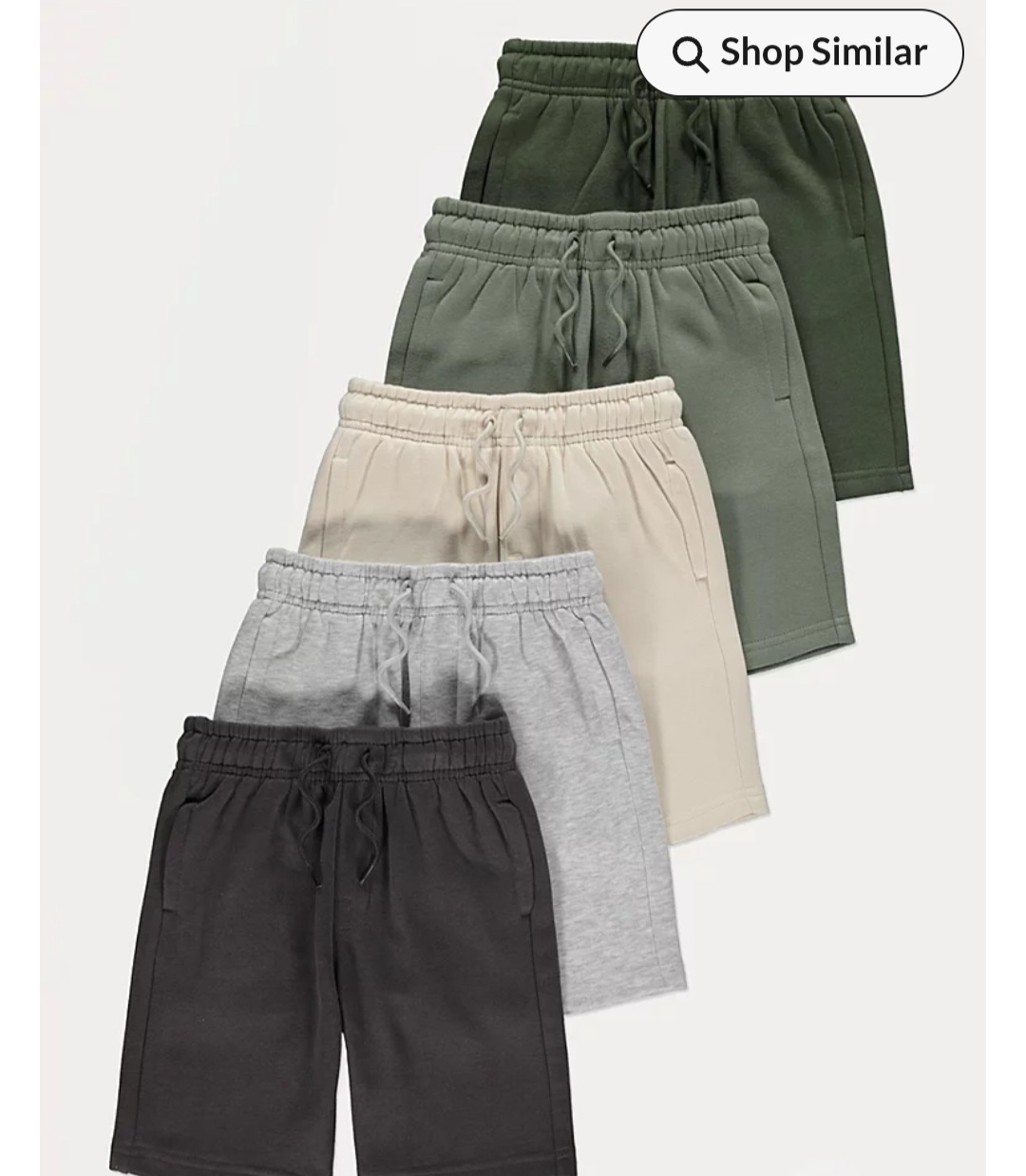 Kids Jersey Jogger Shorts 5 Pack - Free c&c