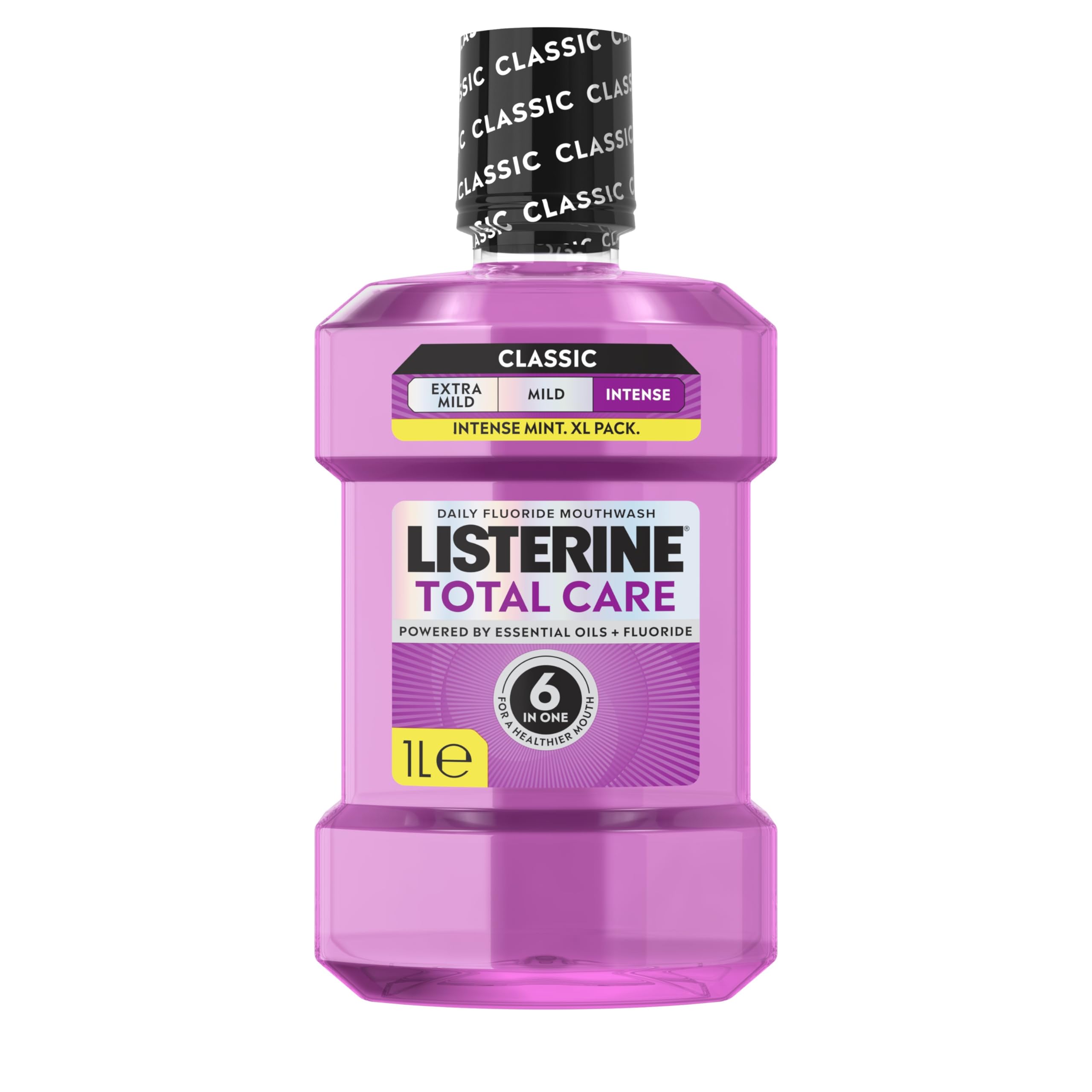 3 x Listerine Total Care Intense Taste Classic Antibacterial Mouthwash, 1L (£7.75 with max S&S)