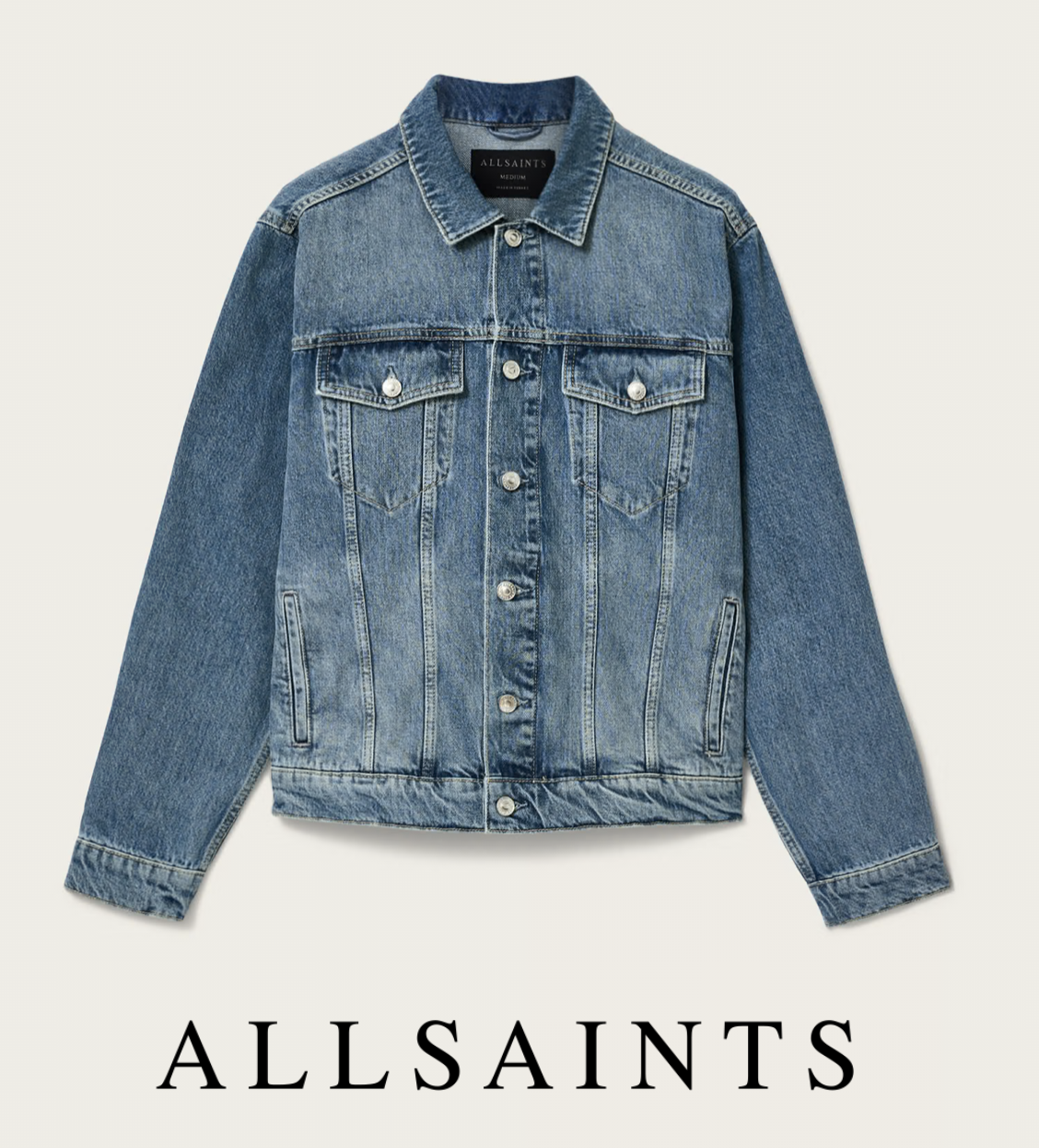 AllSaints Up to 60% Off Sale + Extra 20% Off + 10% Off via Newsletter - e.g Men's 100% Organic Cotton Denim Jacket - Free DPD Collect